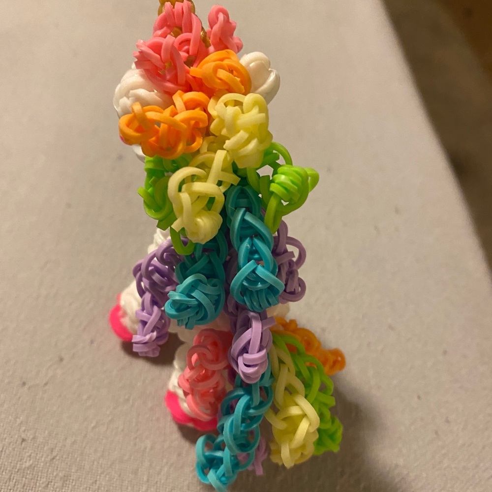 Rainbow Loom Crochet Handmade 3-D Unicorn - Picture 6 of 6